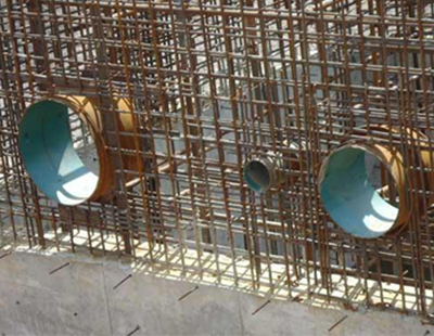 土建工程防水套管安裝現場